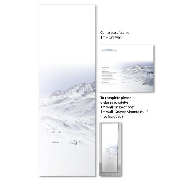 82cm Graphic: Snowy Mountains I